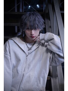 ポプルス(popls) メンズウルフ/アッシュグレー/マッシュウルフ/シルバーカラー