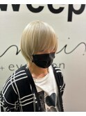 【メンズマッシュウルフ】×【ホワイトブロンド】