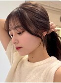 ショコラアッシュヘルシースタイルふんわりカールくびれヘア小顔
