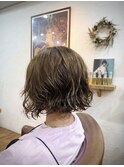 扱いやすさ抜群！ゆるふわボブパーマ