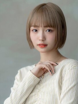 ケアリー プレナ海浜幕張(Carelly) デザインカラー/レイヤーカット/ウェットヘア/オリーブベージュ