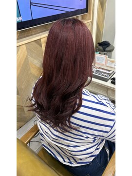 シアン 立川店(Shian) コテ巻き×ピンクブラウン