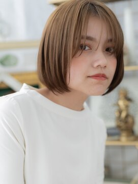 カバーヘア ブリス 北浦和(COVER HAIR bliss) ■美髪ヘーゼルグレージュ切りっぱなしボブ52-3北浦和30代40代