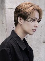 サンクマーケット 渋谷(cinq MARKET) メンズブリーチマッシュハイトーンダブルカラーベージュカラー.