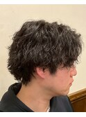 《ツイスパ》無造作マッシュ/波巻きパーマ/メンズ/ツーブロック