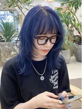 パークレーン アイス イヴェン アネックス(PARK LANE ICI yeven.anx) ブリーチなしカラーブリーチなしダブルカラーレイヤーブルー