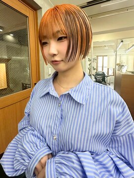 リアン(Lien) デザインカラー/オレンジ×ブラウンメッシュ