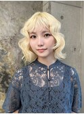 表参道顔周りレイヤーカットケアブリーチカラーダブルカラー韓国