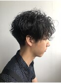 黒髪パーマ