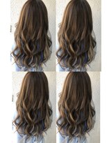 ディー エメ(D-aimer-)&nbsp;【メッシュエクステ】ブルー×グレージュ