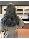 *暗髪ブルージュ 地毛風カラー グレージュ ロングヘア