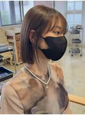 韓国タッセルボブ×グレージュ
