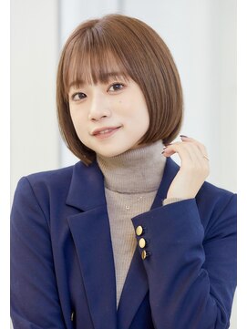 ミチオ ノザワ ヘアサロン ギンザ(Michio Nozawa HAIR SALON Ginza) タンバルモリボブ/シースルーバンク/外国人風カラー/艶感/栗色