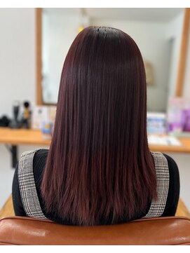 オダンゴヘアー(odango hair) 赤み系グラデーションカラー