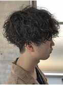 ツイストスパイラルメンズマッシュツーブロック束感メンズパーマ