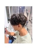 MEN'SHAIR/アップバング/ツーブロック/束感ショート/波巻き