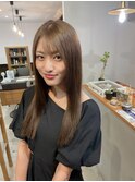 透け感グレージュカラー