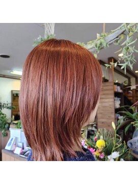 ヘアーサロン プアメリア(Puamelia) レイヤーボブ小顔大人可愛い外ハネスカーレットミディ20代30代