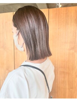 フレイムスヘアデザイン(FRAMES hair design) 艶々ストレートx切りっぱなしbob!