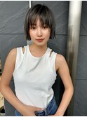レイヤーカット ウェットヘア オリーブベージュ 大人ヘア 原宿
