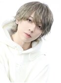 韓国風ウルフカット/メンズウルフ/マッシュウルフ/ミルクティー