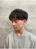 MEN'SHAIRマッシュパーマアッシュブラック