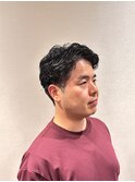 ナチュラルパーマ ビジネス ツーブロ