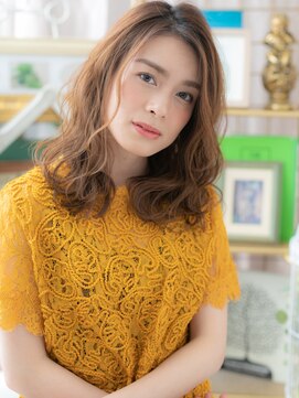 カバーヘアアンドスパ ブリス 浦和(COVER HAIR&SPA bliss) 暖色系カラーニュアンスパーマ小顔ミディh4浦和20代30代40代