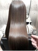 ロングヘアーモカブラウン髪質改善赤坂見附