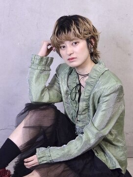 コイ(coii) lグラデーションカラー/ショートウルフ/くせ毛風パーマ