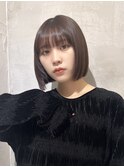 くすみベージュ/ボブ/前髪/レイヤー/髪質改善/縮毛矯正/大宮