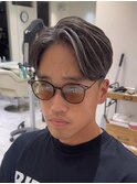 50代40代白髪ぼかしシルバーメッシュバレイヤージュ