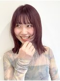 外ハネボブ　ハッシュカット　ボブレイヤー　長めボブ