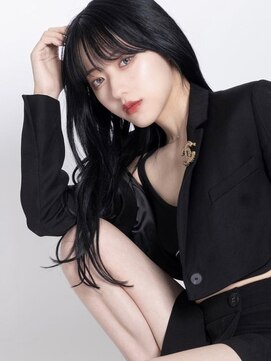 ロムーク 表参道(LOMKH) ロングレイヤーカット顔周りシールエクステ秋ヘーゼルグレージュ