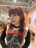 セーヌ ロク(ceine loq)&nbsp;学芸大学【CEINEloq】ミディアムパーマ×オレンジカラー