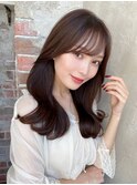 【20代30代】顔まわりレイヤー/ココアベージュ/ショコラブラウン