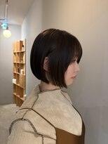 サンプラス(san+)&nbsp;【マユコ】ツヤ髪スタイルあごラインミニボブストレートボブ