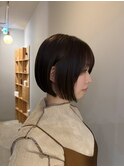 【マユコ】ツヤ髪スタイルあごラインミニボブストレートボブ