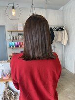 シェル 津山の手店(shel) 外ハネロブ艶髪透明感カラーオリーブブラウン
