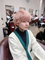 ハピネス 王寺店(Happiness)&nbsp;ハンサムマッシュ ピンクベージュ 中性マッシュ 中性ヘア 王寺