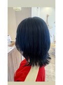 アンブレラカラーに合わせカットミディアム
