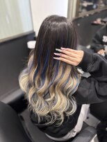 ヘアーデザイン ジェルム(Hair Design germe)&nbsp;グラデーション×青メッシュ / YUDU