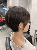 ショート/ボブ/ハイライト/インナーカラー/白髪ぼかし/銀座駅