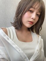 サンド ミュウ 横浜店(sand mieu)&nbsp;ミルクベージュ ゆるめカール x ボブ(20代向け) カット