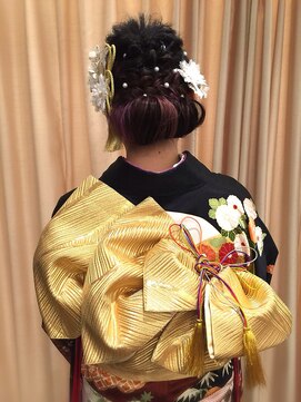 フェリシータ 緑地公園店(felicita) 結婚式や二次会にオススメ!和装華やかアップスタイル
