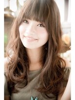 オハナ(ohana) 【ohana/表参道】ベージュカラーのワイドバングくせ毛風ロング