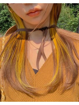 ナル(nalu.) インナーカラー / イヤリングカラー / イエローカラー