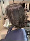 伸ばしかけボブ　大人可愛いパーマ　30代40代