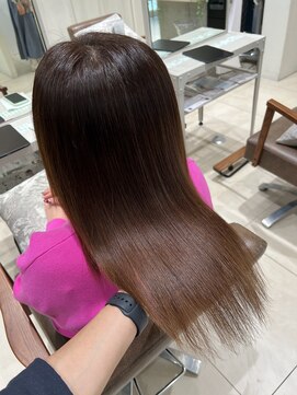 フォルテ 横浜店(FORTE) ミディアムヘア、ショコラベージュ、ボブルフ、ベビーバング