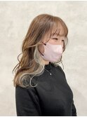 ホワイトミルクティー×インナーカラー